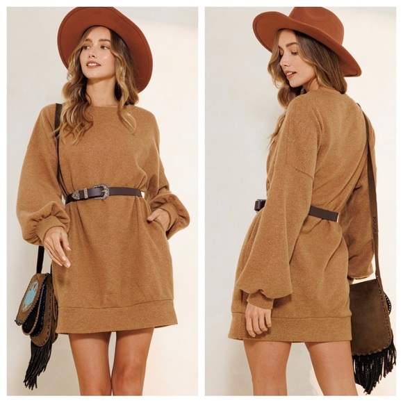 14 Crew Neck Stretch Knit Mini Dress - Picture 3 of 4